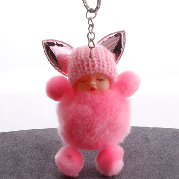 sleeping baby doll ball key chain car keyring holder bag pendant charm keychain soft pompom plush fur key ring, Silver
sleeping baby doll ball key chain car keyring holder bag pendant charm keychain soft pompom plush fur key ring, Silver