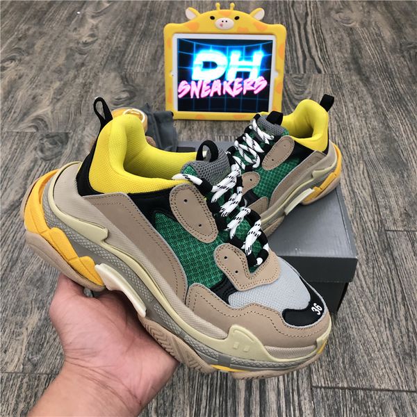 new arrival 2020 triple s fashion paris dad shoes golden vintage tripler casual platform mens women breathable sneakers trainers, Black
new arrival 2020 triple s fashion paris dad shoes golden vintage tripler casual platform mens women breathable sneakers trainers, Black