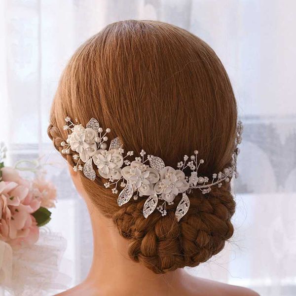 slbridal handmade silver color crystal rhinestones pearls flower leaf wedding headband bridal hair accessories women jewelry, Golden;silver
slbridal handmade silver color crystal rhinestones pearls flower leaf wedding headband bridal hair accessories women jewelry, Golden;silver