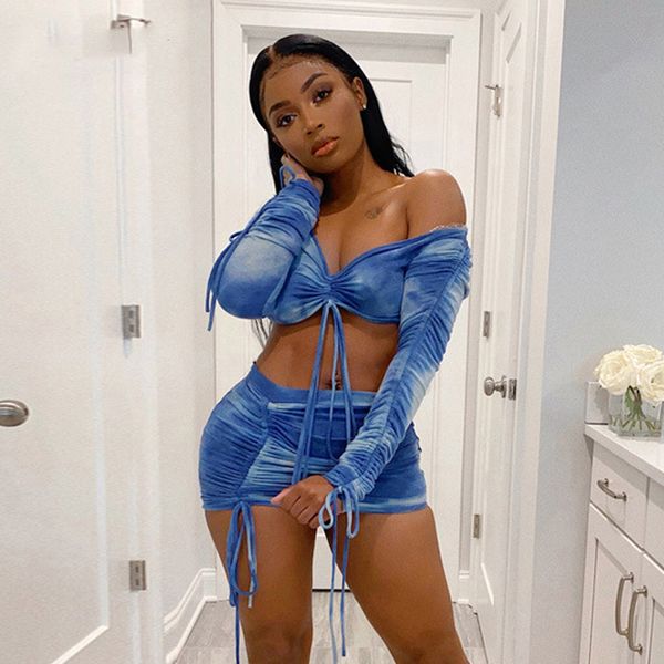 женщины tie dye drawing кулиской sexy co-ord наборы женщины с длинным рукавом ruched sexy 2 шт эпикировка клуб bodycon топ и юбка set, Gray
женщины tie dye drawing кулиской sexy co-ord наборы женщины с длинным рукавом ruched sexy 2 шт эпикировка клуб bodycon топ и юбка set, Gray