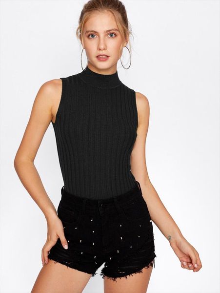 women shirt new fashion women sleeveless vest high neck female casual knitted summer vest selling, White
women shirt new fashion women sleeveless vest high neck female casual knitted summer vest selling, White