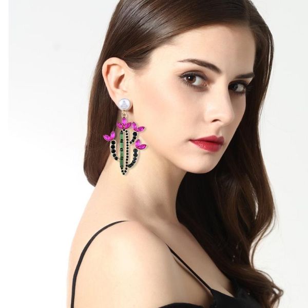 dangle & chandelier jouval fashion cactus shape alloy drop earrings for women rhinestone simulated pearl elegant long earring wedding jewelr, Silver
dangle & chandelier jouval fashion cactus shape alloy drop earrings for women rhinestone simulated pearl elegant long earring wedding jewelr, Silver