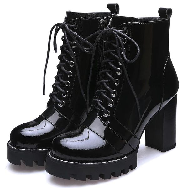 boots bonjomarisa genuine leather female black sewing ankle high heels lace up fashion brand women casual shoes woman
boots bonjomarisa genuine leather female black sewing ankle high heels lace up fashion brand women casual shoes woman