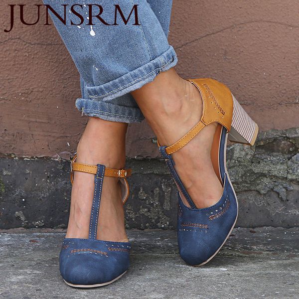 junsrm women heel high shoes pumps square ladies platform round toe t-tied square woman heel wedding dress shoe zapatos de mujer, Black
junsrm women heel high shoes pumps square ladies platform round toe t-tied square woman heel wedding dress shoe zapatos de mujer, Black