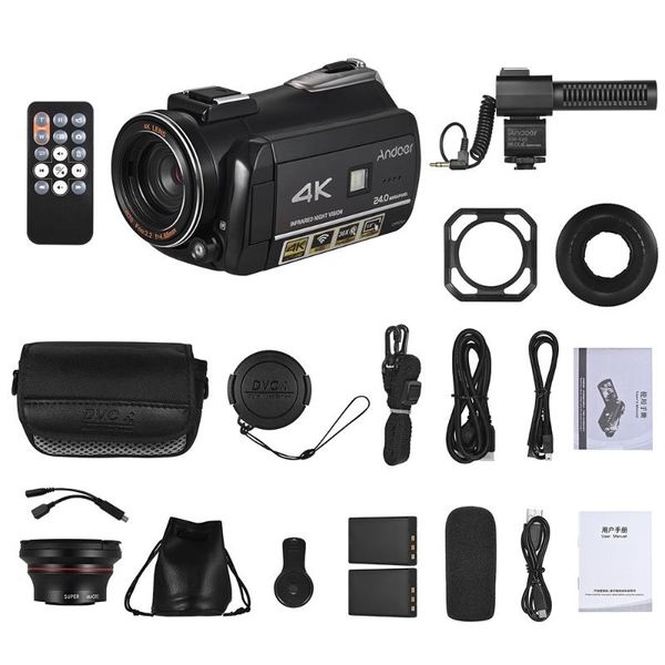 andoer ac3 4k uhd portable digital video camera camcorder dv recorder 30x zoom wifi connection 3.1 inch ips lcd touchscreen
andoer ac3 4k uhd portable digital video camera camcorder dv recorder 30x zoom wifi connection 3.1 inch ips lcd touchscreen
