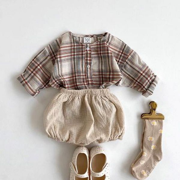 2020 autumn new baby boy girls clothes outfits set baby plaid long sleeve shirt + shorts 2pcs children's clothing suit, White
2020 autumn new baby boy girls clothes outfits set baby plaid long sleeve shirt + shorts 2pcs children's clothing suit, White