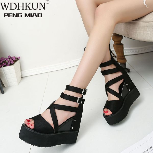 wdhkun 2020 summer thick bottom sandals muffin bottom wedge fish mouth shoes waterproof platform 11cm high heel roman shoes, Black
wdhkun 2020 summer thick bottom sandals muffin bottom wedge fish mouth shoes waterproof platform 11cm high heel roman shoes, Black