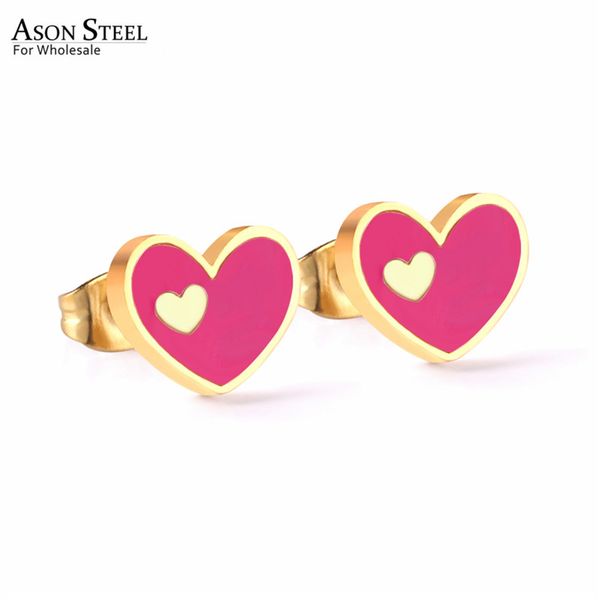 asonsteel shell red/pink double heart stud earring for women/girl/child ear piercing stainless steel jewelry party wedding gift, Golden;silver
asonsteel shell red/pink double heart stud earring for women/girl/child ear piercing stainless steel jewelry party wedding gift, Golden;silver