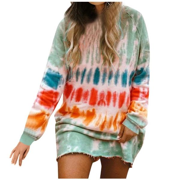 women's t-shirt ladies tie-dye gradient fashion round neck long sleeve dress 2021 autumn sweatershirt ropa mujer #lr2, White
women's t-shirt ladies tie-dye gradient fashion round neck long sleeve dress 2021 autumn sweatershirt ropa mujer #lr2, White