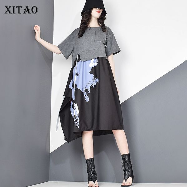 xitao patchwork drawstring print dress women clothes summer pleated pocket fashion loose pullover short sleeve dress zll5286, Black;gray
xitao patchwork drawstring print dress women clothes summer pleated pocket fashion loose pullover short sleeve dress zll5286, Black;gray