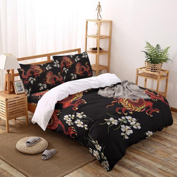 dragon embroidery flower printed duvet cover set 4 piece bedding set home textile customizable
dragon embroidery flower printed duvet cover set 4 piece bedding set home textile customizable
