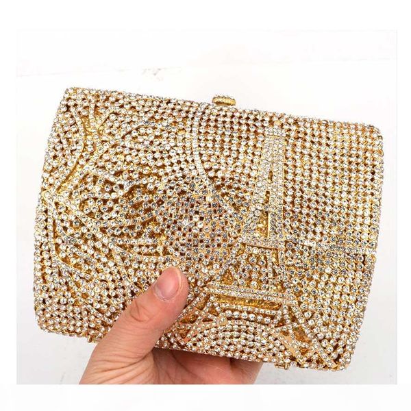 designerlaisc handcrafted inlay crystal evening bag eiffel tower paern clutch bag luxury diamond evening chain pochee purse sc76 
designerlaisc handcrafted inlay crystal evening bag eiffel tower paern clutch bag luxury diamond evening chain pochee purse sc76