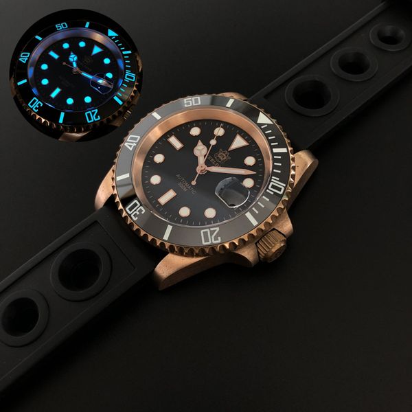 steeldive men automatic watch bronze mens sport dive watches 200m waterproof mechanical wristwatch luminous clock, Slivery;brown
steeldive men automatic watch bronze mens sport dive watches 200m waterproof mechanical wristwatch luminous clock, Slivery;brown