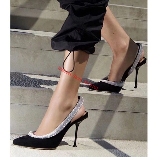 crystal sweet high heels black women slingback high heel pumps 7cm 9cm heels pumps shining dress shoes 
crystal sweet high heels black women slingback high heel pumps 7cm 9cm heels pumps shining dress shoes