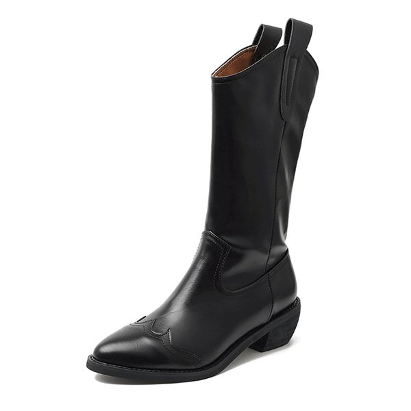 autumn retro middle tube calf height leather women boots 2020 new fashion pointed women western cowboy motorcycle boots, Black
autumn retro middle tube calf height leather women boots 2020 new fashion pointed women western cowboy motorcycle boots, Black