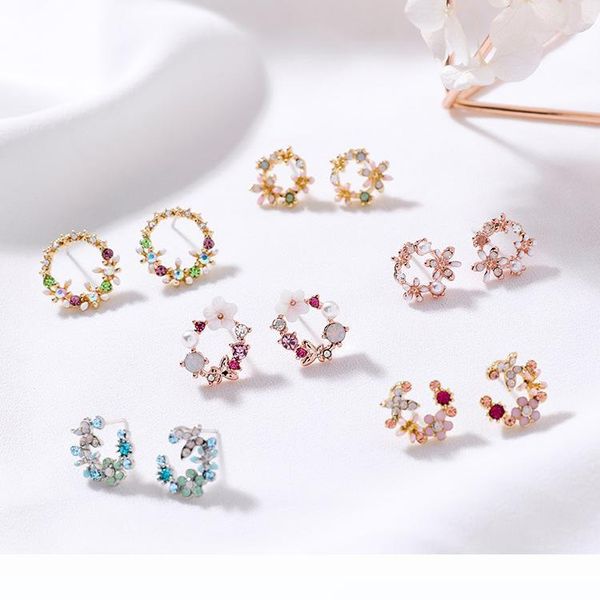 sweet flowers floral circle earrings for women girls fashion colorful rhinestone ear studs dangle simulated earring gift 2020, Golden
sweet flowers floral circle earrings for women girls fashion colorful rhinestone ear studs dangle simulated earring gift 2020, Golden
