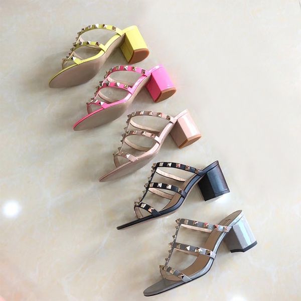 fashion rivet high-heeled sandals 2020 new thick bottom roman three-band wild high-heeled open-toe slippers, Black
fashion rivet high-heeled sandals 2020 new thick bottom roman three-band wild high-heeled open-toe slippers, Black