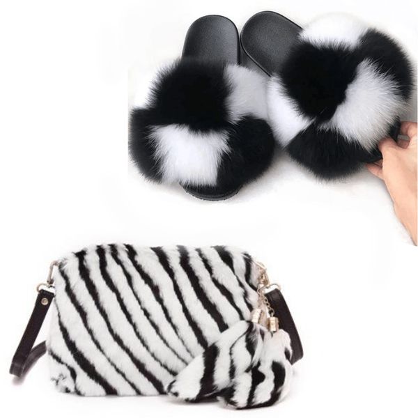 ladies winter real fur slippers fashion plush fur slippers furry handbag plush warm slides furry bag shoes set cute, Black
ladies winter real fur slippers fashion plush fur slippers furry handbag plush warm slides furry bag shoes set cute, Black