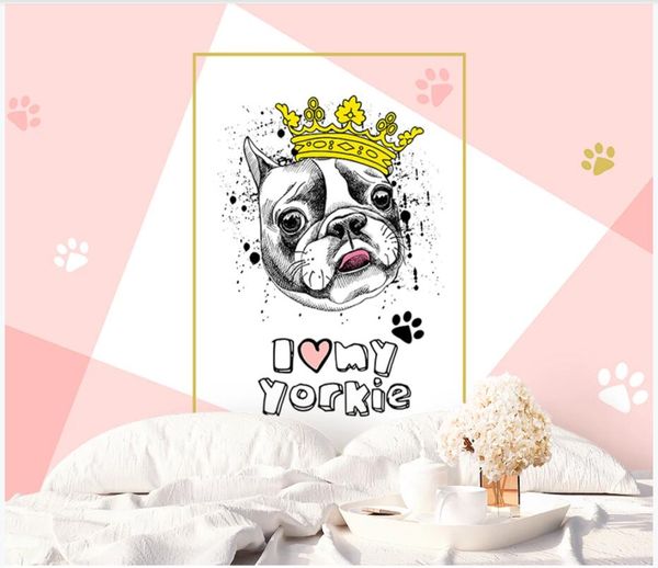3d wallpaper custom p mural on the wall hand painted crown puppy pink children's room home decor p wallpaper for walls 3 d
3d wallpaper custom p mural on the wall hand painted crown puppy pink children's room home decor p wallpaper for walls 3 d