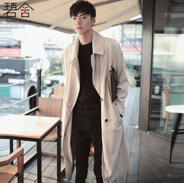 s-6xl2020 autumn new korean version of men's mid length lapel casual youth casual coat tench, Tan;black
s-6xl2020 autumn new korean version of men's mid length lapel casual youth casual coat tench, Tan;black