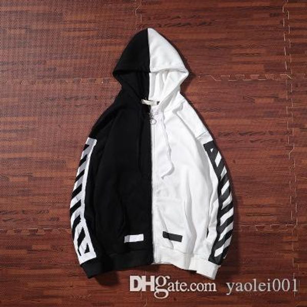 ow new mens luxury hoodies black and white diagonal stripes color yin and yang hooded cardigan sweater42
ow new mens luxury hoodies black and white diagonal stripes color yin and yang hooded cardigan sweater42