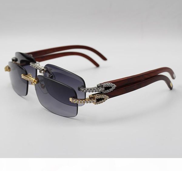 frameless luxury sun glasses brand designer natural wood decoration white large diamond men women sunglasses with original box and case, White;black
frameless luxury sun glasses brand designer natural wood decoration white large diamond men women sunglasses with original box and case, White;black