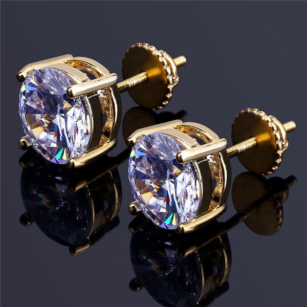 8mm hip hop gold plated round full cz stud earring of mens womens stud earrings with zircon stone women birthday gifts .gold silver, Golden;silver
8mm hip hop gold plated round full cz stud earring of mens womens stud earrings with zircon stone women birthday gifts .gold silver, Golden;silver