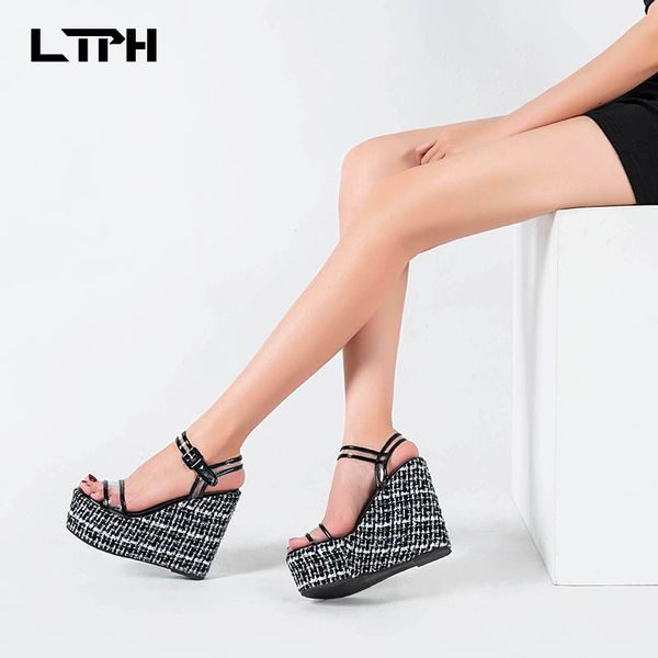 ltph 2020 summer new arrival large size women sandals gingham basic woven wedges back strap buckle fashion casual rome shoes, Black
ltph 2020 summer new arrival large size women sandals gingham basic woven wedges back strap buckle fashion casual rome shoes, Black