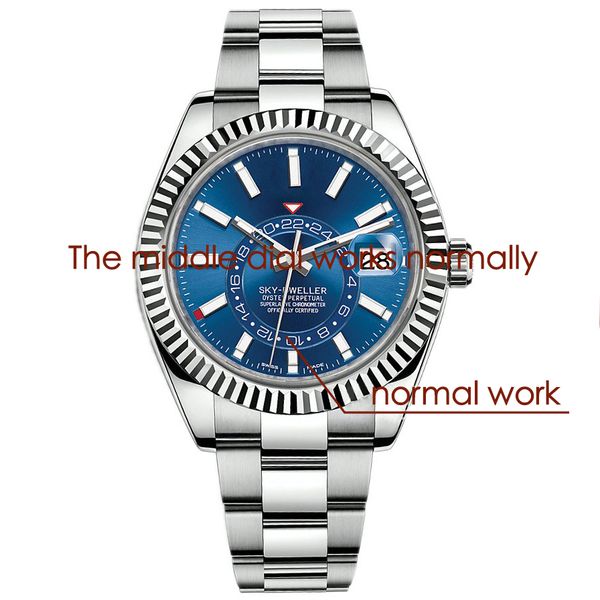men watch automatic mechanical business 116610ln sky-dweller gmt calendar watches stainless steel luminous waterproof wristwatch, Slivery;brown
men watch automatic mechanical business 116610ln sky-dweller gmt calendar watches stainless steel luminous waterproof wristwatch, Slivery;brown