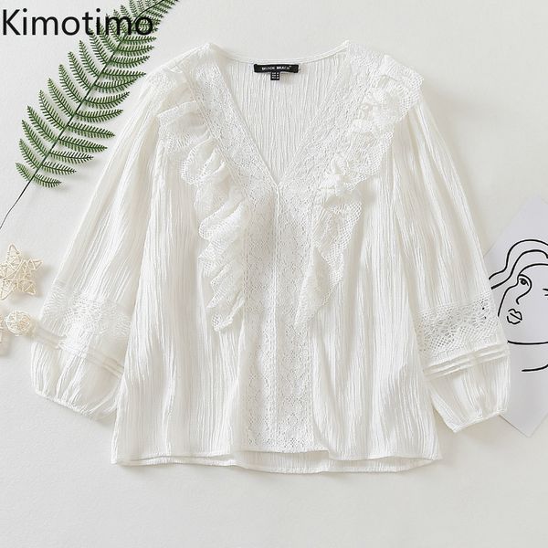 kimotimo sweet blouse v-neck long sleeve lace ruffles solid fall 2020 women elegant kawaii korean chic female blouse shirt, White
kimotimo sweet blouse v-neck long sleeve lace ruffles solid fall 2020 women elegant kawaii korean chic female blouse shirt, White