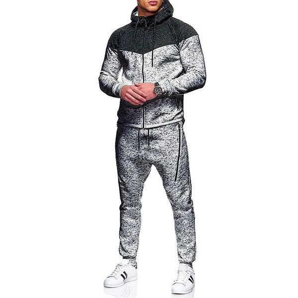 mens tracksuit fashion geometric panelled natural color suits casual long sleeve cardigan hooded long pant, Gray
mens tracksuit fashion geometric panelled natural color suits casual long sleeve cardigan hooded long pant, Gray