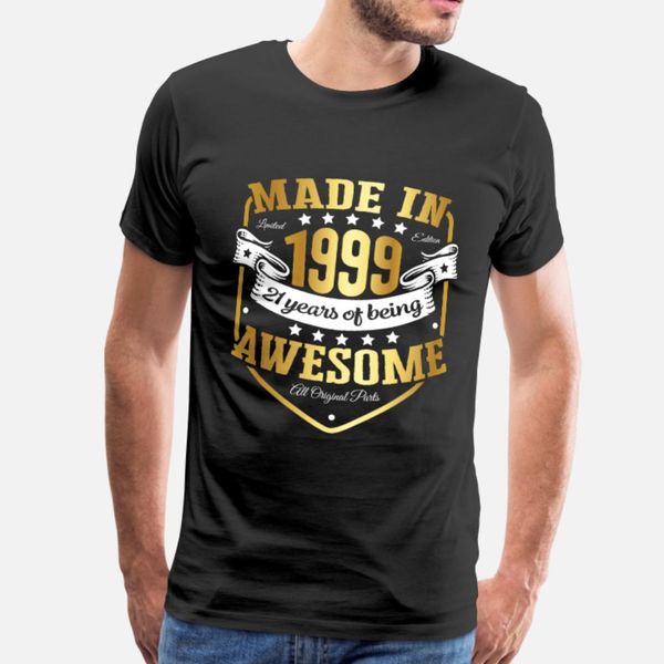 made in 1999 21th birthday gift idea t shirt men printing short sleeve crew neck fit interesting authentic spring cool shirt
made in 1999 21th birthday gift idea t shirt men printing short sleeve crew neck fit interesting authentic spring cool shirt