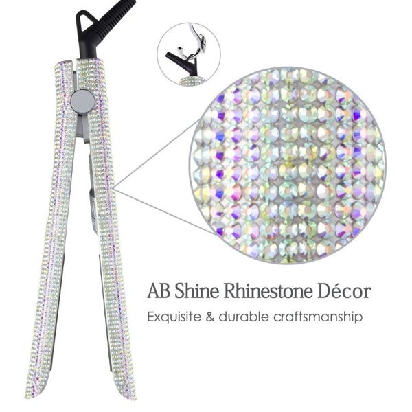 madami shine hair straightener flat iron hand made crystal diamond with lcd display sparkling rhinestones titanium plate iron2800889, Black
madami shine hair straightener flat iron hand made crystal diamond with lcd display sparkling rhinestones titanium plate iron2800889, Black