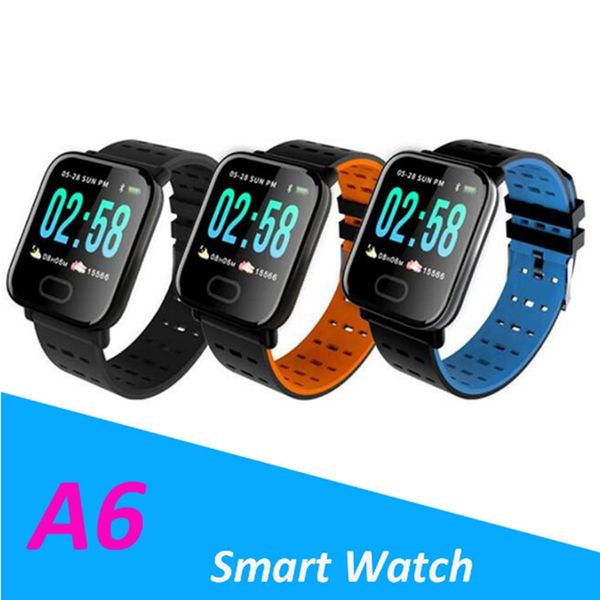 

a6 smart watch with heart rate monitor fitness tracker blood pressure bracelet smartwatch waterproof ip67 for android ios pk q8 v6 s9