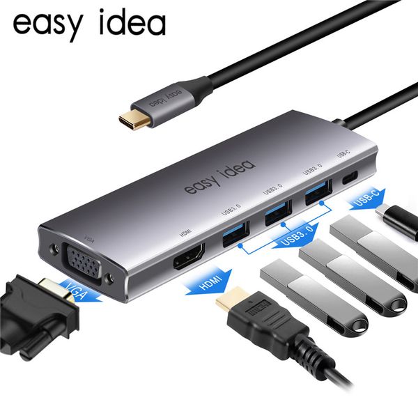 usb c hub 3.0 multi usb hub expander type c hab adapter hdmi vga dock for pro 3 port computer accessories splitter
usb c hub 3.0 multi usb hub expander type c hab adapter hdmi vga dock for pro 3 port computer accessories splitter