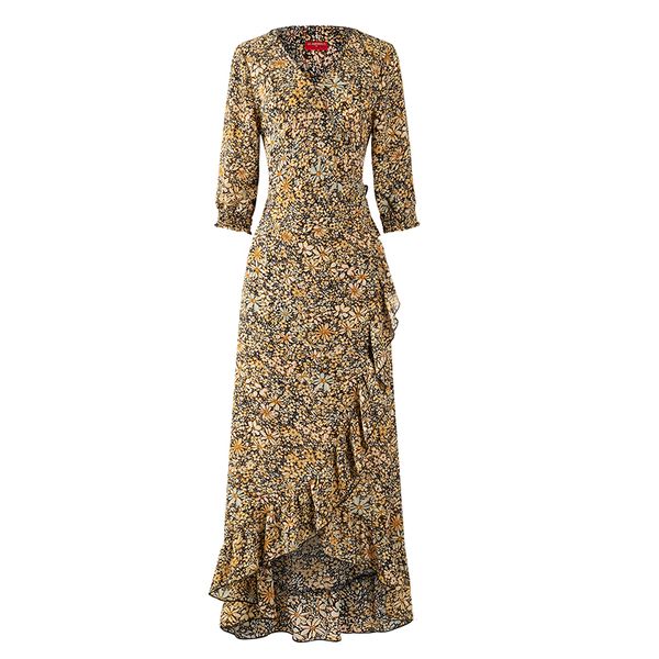 3/4 sleeve chiffon knee-length printed floral dress for girls spring floral dress with seven-minute sleeves, Black;gray
3/4 sleeve chiffon knee-length printed floral dress for girls spring floral dress with seven-minute sleeves, Black;gray