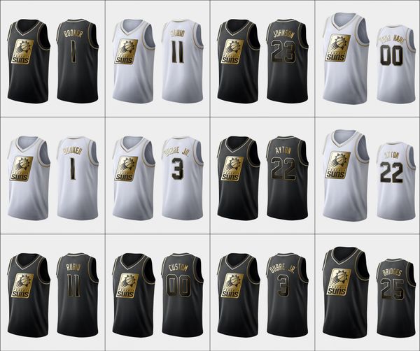 phoenix suns men devin booker kelly oubre jr. deandre ayton ricky rubio cameron johnson nba golden edition custom jersey, Black
phoenix suns men devin booker kelly oubre jr. deandre ayton ricky rubio cameron johnson nba golden edition custom jersey, Black