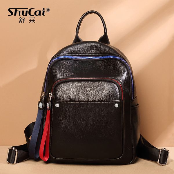 shucai 100% genuine leather black women backpack cowhide vintage travel bags notebook schoolbag for girls daily holiday knapsack
shucai 100% genuine leather black women backpack cowhide vintage travel bags notebook schoolbag for girls daily holiday knapsack