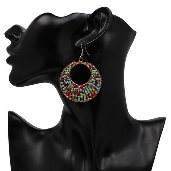 pair bohemia boho tribal retro vintgage gold earring with rainbow beads trendy fashion jewelry, Silver
pair bohemia boho tribal retro vintgage gold earring with rainbow beads trendy fashion jewelry, Silver