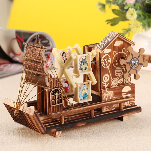 m1512 wooden windmill sailboat rotating music box 60-273 creative wooden pen holder student birthday gift
m1512 wooden windmill sailboat rotating music box 60-273 creative wooden pen holder student birthday gift