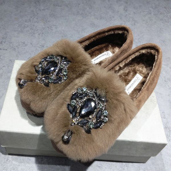 luxury glitter rhinestone moccasins ladies flat heels platform plush loafers comfort slip-on espadrilles warm winter shoes, Black 
luxury glitter rhinestone moccasins ladies flat heels platform plush loafers comfort slip-on espadrilles warm winter shoes, Black