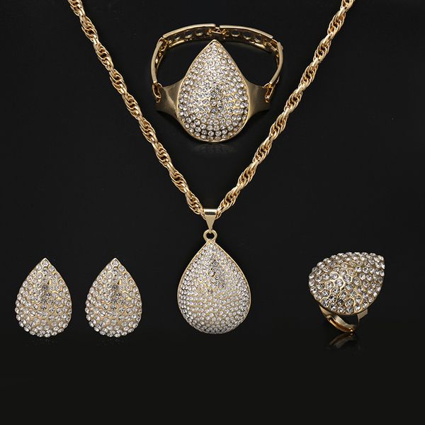 fani dubai gold jewelry set 2020 nigerian wedding women accessories jewelry set fashion african bridal wholesale, Silver
