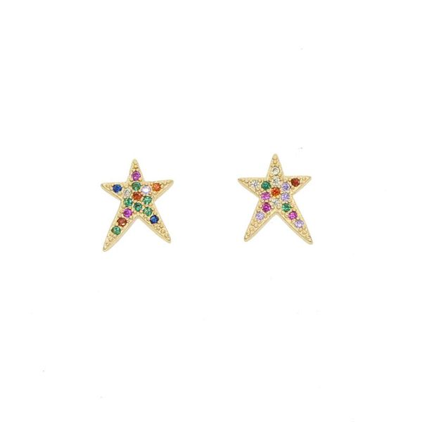 2020 mother's day gift gold color classic simple irregular star colourful rainbow cz stud earring for women girl fashion jewelry, Golden;silver
2020 mother's day gift gold color classic simple irregular star colourful rainbow cz stud earring for women girl fashion jewelry, Golden;silver