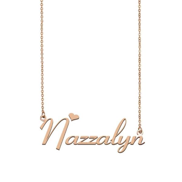 pendant necklaces nazzalyn name necklace , custom for women girls friends birthday wedding christmas mother days gift, Silver
pendant necklaces nazzalyn name necklace , custom for women girls friends birthday wedding christmas mother days gift, Silver