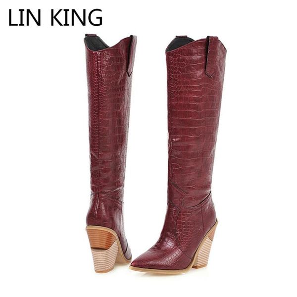 lin king big size 48 women long boots crocodile grain motorcycle boots spring autumn slim knight solid pointed toe, Black
lin king big size 48 women long boots crocodile grain motorcycle boots spring autumn slim knight solid pointed toe, Black