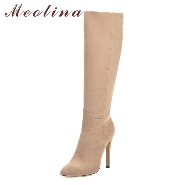 boots meotina women knee-high shoes zip extreme high heels long pointed toe stiletto ladies winter wine red 46, Black
boots meotina women knee-high shoes zip extreme high heels long pointed toe stiletto ladies winter wine red 46, Black