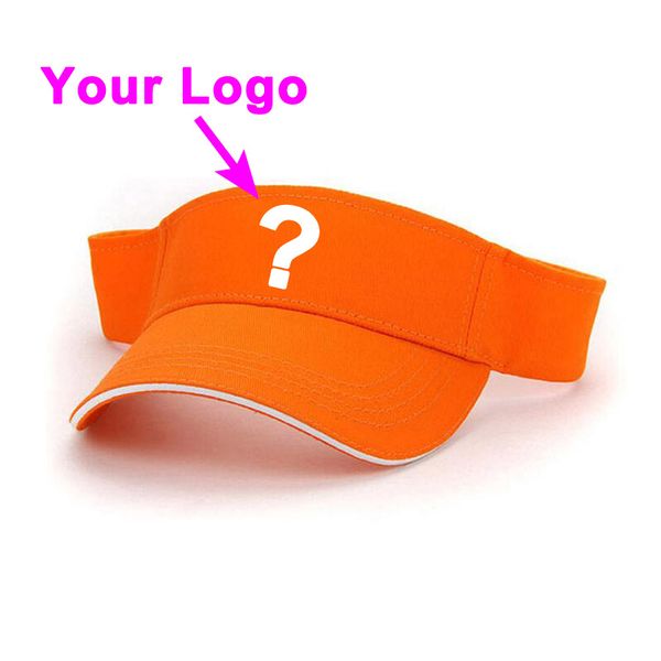 golf visor cap sticking close red blue orange sport gift 100% cotton beach ball players tennis baseball wholesale sun visor hat, Blue;gray