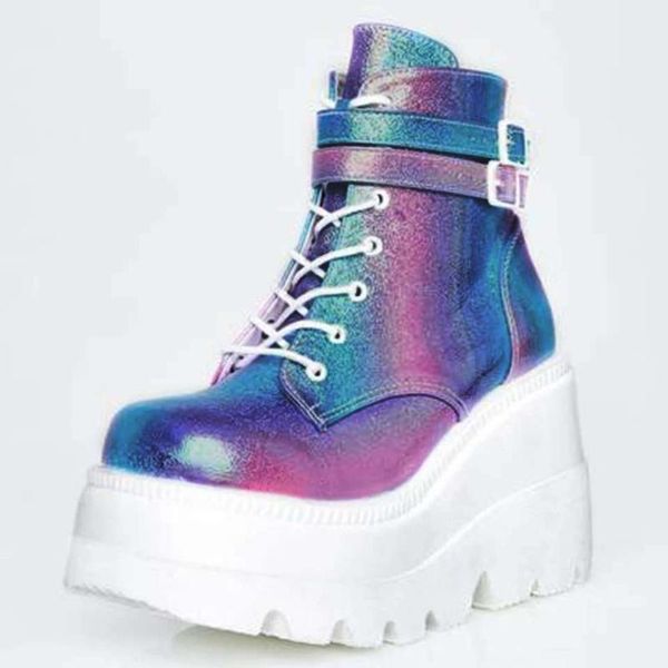 platform shoes slanted heel colorful hight-buckle casual women's shoes plus size women's boots zapatos de mujer, Black
platform shoes slanted heel colorful hight-buckle casual women's shoes plus size women's boots zapatos de mujer, Black
