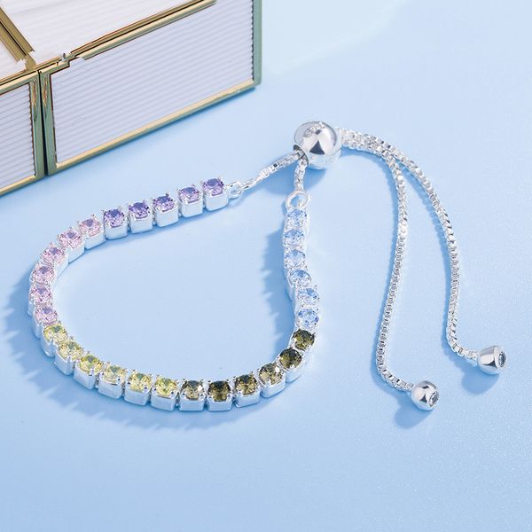 beautiful authentic 925 sterling silver colorfull crystals chram bracelet bangle fit women bead charm diy pandora jewelry can adjustable, Black
beautiful authentic 925 sterling silver colorfull crystals chram bracelet bangle fit women bead charm diy pandora jewelry can adjustable, Black