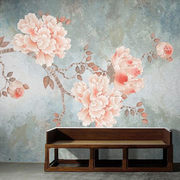 custom mural wallpaper for bedroom walls 3d home decor retro peony wall decoration painting living room dining room wall paper
custom mural wallpaper for bedroom walls 3d home decor retro peony wall decoration painting living room dining room wall paper